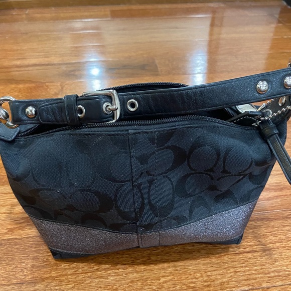Coach Black and Silver Mini Bag - Picture 1 of 6